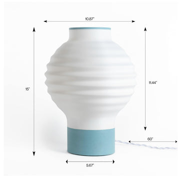 Asian Lantern Vintage Traditional Plant-Based PLA 3D Printed Dimmable LED Table Lamp - JONATHAN Y